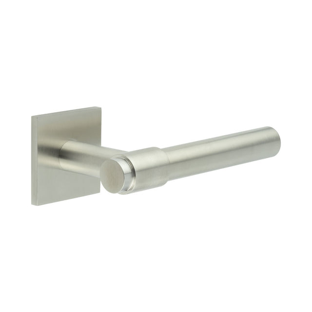 High quality image of CRES - CR-103 Satin Stainless Steel Fixed Dead Square Rose Door Handle Sku. CR-103B3SSS