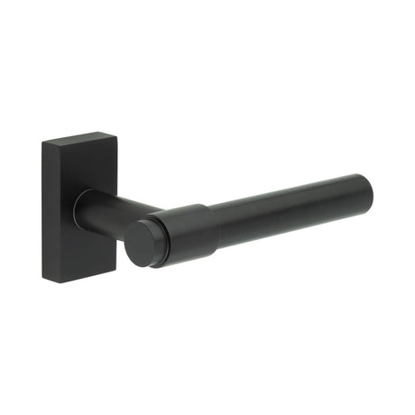 High quality image of CRES - CR-103 Black Multi Point Rectangular Rose Door Handle Sku. CR-103D4MB