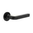 High quality image of CRES - CR-104 Black Sprung Round Rose Door Handle Sku. CR-104A1MB