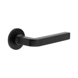 High quality image of CRES - CR-104 Black Fixed Dead Round Rose Door Handle Sku. CR-104A3MB