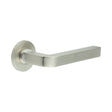 High quality image of CRES - CR-104 Satin Stainless Steel Fixed Dead Round Rose Door Handle Sku. CR-104A3SSS