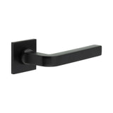 High quality image of CRES - CR-104 Black Fixed Dead Square Rose Door Handle Sku. CR-104B3MB
