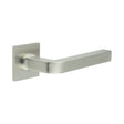 High quality image of CRES - CR-104 Satin Stainless Steel Fixed Dead Square Rose Door Handle Sku. CR-104B3SSS