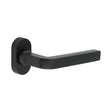 High quality image of CRES - CR-104 Black Multi Point Oval Rose Door Handle Sku. CR-104C4MB