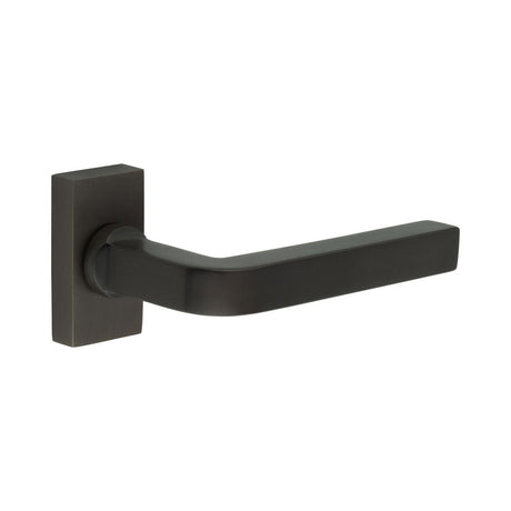 High quality image of CRES - CR-104 Dark Bronze Multi Point Rectangular Rose Door Handle Sku. CR-104D4DB