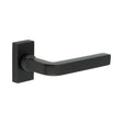 High quality image of CRES - CR-104 Black Multi Point Rectangular Rose Door Handle Sku. CR-104D4MB