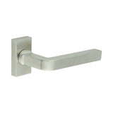High quality image of CRES - CR-104 Satin Stainless Steel Multi Point Rectangular Rose Door Handle Sku. CR-104D4SSS