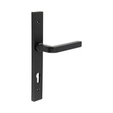 High quality image of CRES - CR-104 Black Multi Point Backplate Door Handle Sku. CR-104G4MB