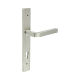 High quality image of CRES - CR-104 Satin Stainless Steel Multi Point Backplate Door Handle Sku. CR-104G4SSS