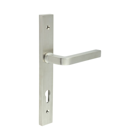High quality image of CRES - CR-104 Satin Stainless Steel Multi Point Backplate Door Handle Sku. CR-104G4SSS