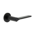 High quality image of CRES - CR-105 Black Unsprung Round Rose Door Handle Sku. CR-105A2MB
