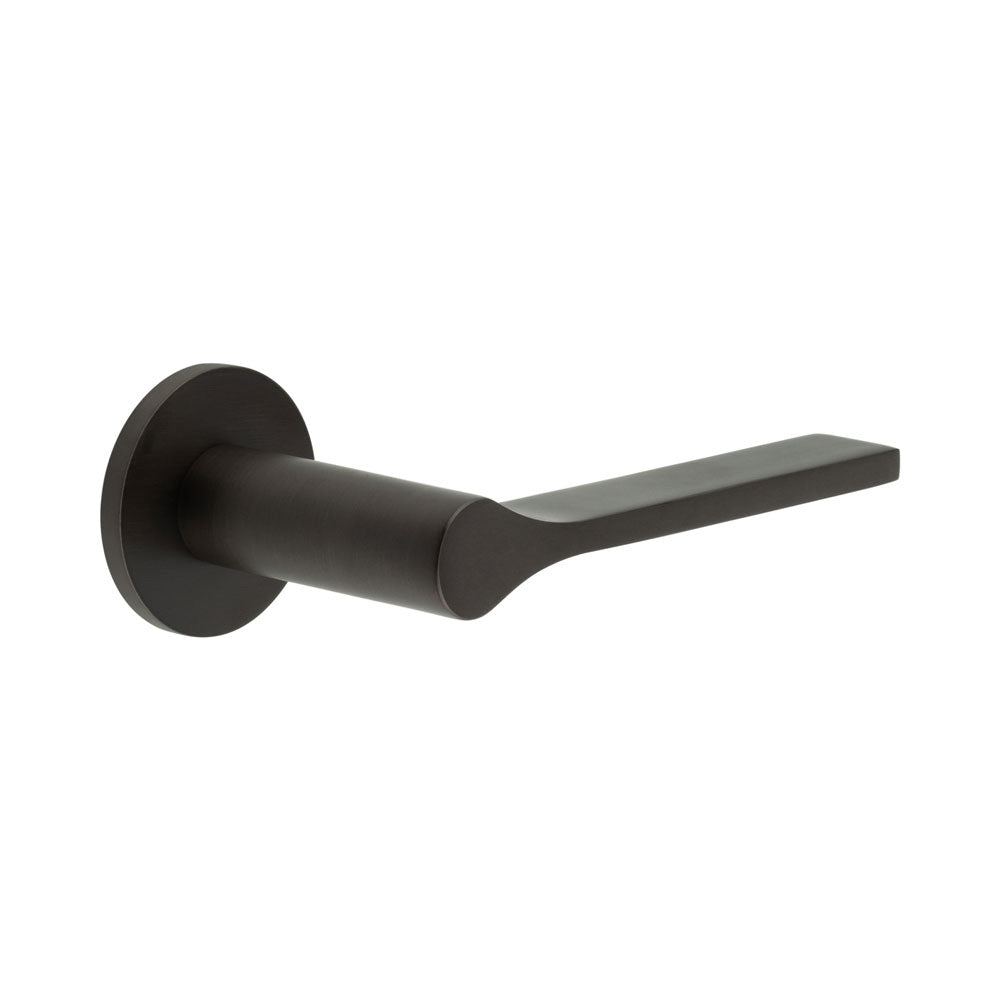High quality image of CRES - CR-105 Dark Bronze Fixed Dead Round Rose Door Handle Sku. CR-105A3DB