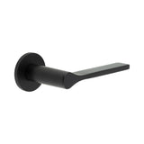 High quality image of CRES - CR-105 Black Fixed Dead Round Rose Door Handle Sku. CR-105A3MB