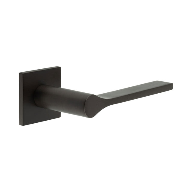High quality image of CRES - CR-105 Dark Bronze Fixed Dead Square Rose Door Handle Sku. CR-105B3DB