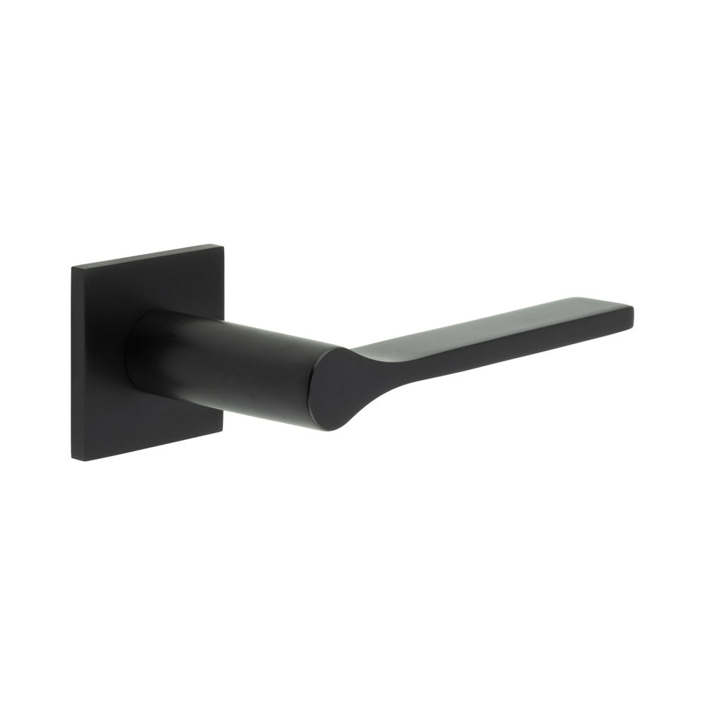 High quality image of CRES - CR-105 Black Fixed Dead Square Rose Door Handle Sku. CR-105B3MB