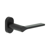 High quality image of CRES - CR-105 Black Multi Point Oval Rose Door Handle Sku. CR-105C4MB