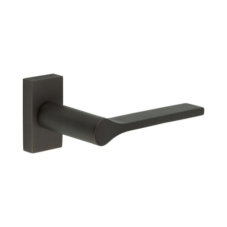 High quality image of CRES - CR-105 Dark Bronze Multi Point Rectangular Rose Door Handle Sku. CR-105D4DB