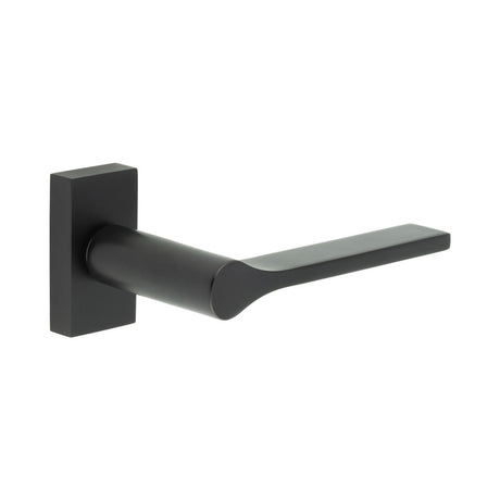 High quality image of CRES - CR-105 Black Multi Point Rectangular Rose Door Handle Sku. CR-105D4MB