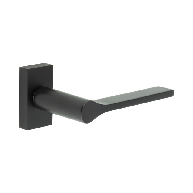 High quality image of CRES - CR-105 Black Multi Point Rectangular Rose Door Handle Sku. CR-105D4MB