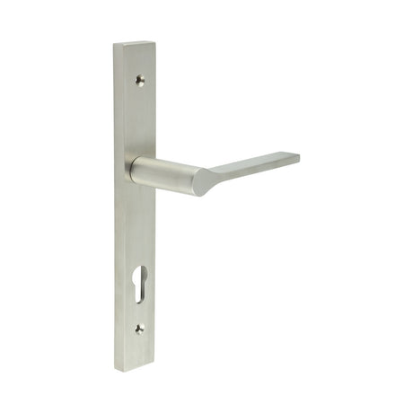 High quality image of CRES - CR-105 Satin Stainless Steel Multi Point Backplate Door Handle Sku. CR-105G4SSS