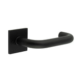 High quality image of CRES - CR-106 Black Sprung Square Rose Door Handle Sku. CR-106B1MB