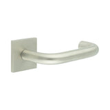 High quality image of CRES - CR-106 Satin Stainless Steel Unsprung Square Rose Door Handle Sku. CR-106B2SSS