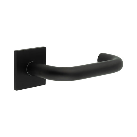 High quality image of CRES - CR-106 Black Fixed Dead Square Rose Door Handle Sku. CR-106B3MB