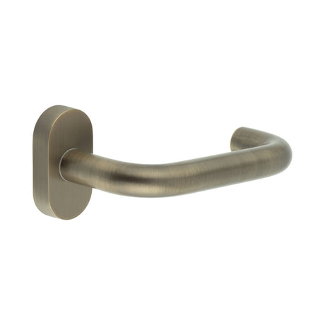 High quality image of CRES - CR-106 Antique Brass Multi Point Oval Rose Door Handle Sku. CR-106C4AB