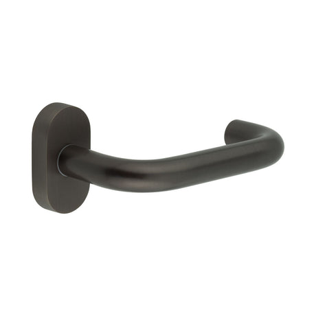High quality image of CRES - CR-106 Dark Bronze Multi Point Oval Rose Door Handle Sku. CR-106C4DB
