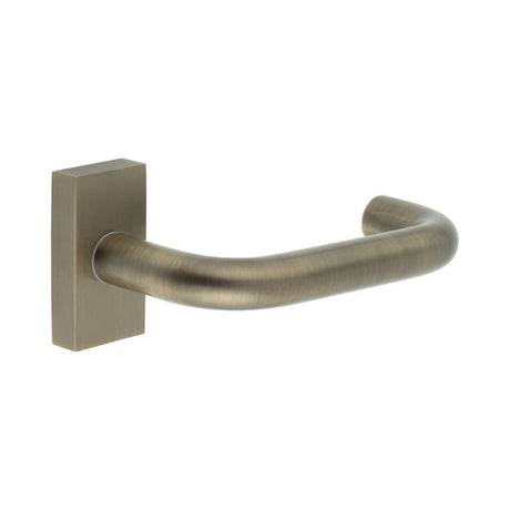 High quality image of CRES - CR-106 Antique Brass Multi Point Rectangular Rose Door Handle Sku. CR-106D4AB