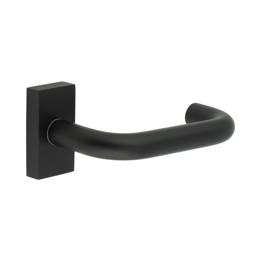 High quality image of CRES - CR-106 Black Multi Point Rectangular Rose Door Handle Sku. CR-106D4MB