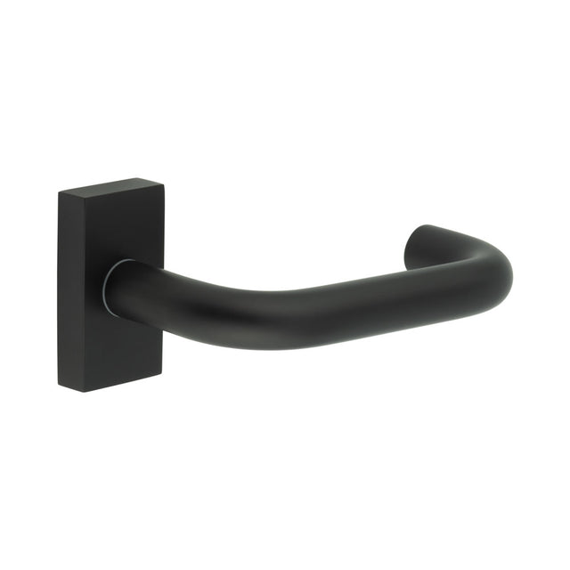 High quality image of CRES - CR-106 Black Multi Point Rectangular Rose Door Handle Sku. CR-106D4MB