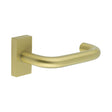 High quality image of CRES - CR-106 Satin Brass Multi Point Rectangular Rose Door Handle Sku. CR-106D4SB
