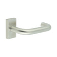 High quality image of CRES - CR-106 Satin Stainless Steel Multi Point Rectangular Rose Door Handle Sku. CR-106D4SSS