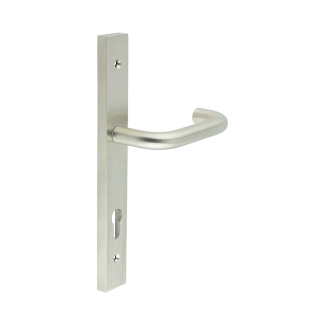 High quality image of CRES - CR-106 Satin Stainless Steel Multi Point Backplate Door Handle Sku. CR-106G4SSS