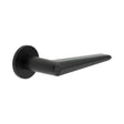High quality image of CRES - CR-107 Black Sprung Round Rose Door Handle Sku. CR-107A1MB