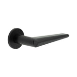 High quality image of CRES - CR-107 Black Unsprung Round Rose Door Handle Sku. CR-107A2MB