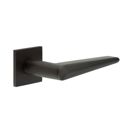 High quality image of CRES - CR-107 Dark Bronze Unsprung Square Rose Door Handle Sku. CR-107B2DB