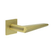 High quality image of CRES - CR-107 Satin Brass Fixed Dead Square Rose Door Handle Sku. CR-107B3SB
