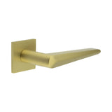High quality image of CRES - CR-107 Satin Brass Fixed Dead Square Rose Door Handle Sku. CR-107B3SB