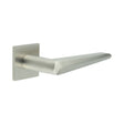 High quality image of CRES - CR-107 Satin Stainless Steel Fixed Dead Square Rose Door Handle Sku. CR-107B3SSS