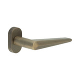 High quality image of CRES - CR-107 Antique Brass Multi Point Oval Rose Door Handle Sku. CR-107C4AB