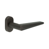 High quality image of CRES - CR-107 Dark Bronze Multi Point Oval Rose Door Handle Sku. CR-107C4DB