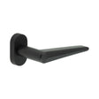 High quality image of CRES - CR-107 Black Multi Point Oval Rose Door Handle Sku. CR-107C4MB