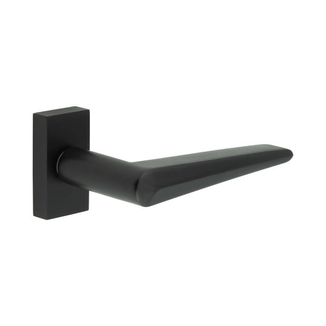 High quality image of CRES - CR-107 Black Multi Point Rectangular Rose Door Handle Sku. CR-107D4MB