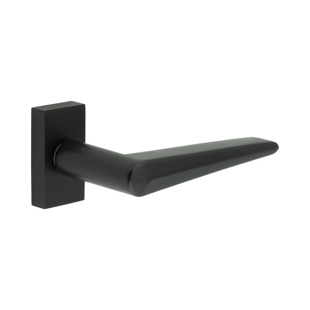 High quality image of CRES - CR-107 Black Multi Point Rectangular Rose Door Handle Sku. CR-107D4MB