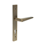 High quality image of CRES - CR-107 Antique Brass Multi Point Backplate Door Handle Sku. CR-107G4AB