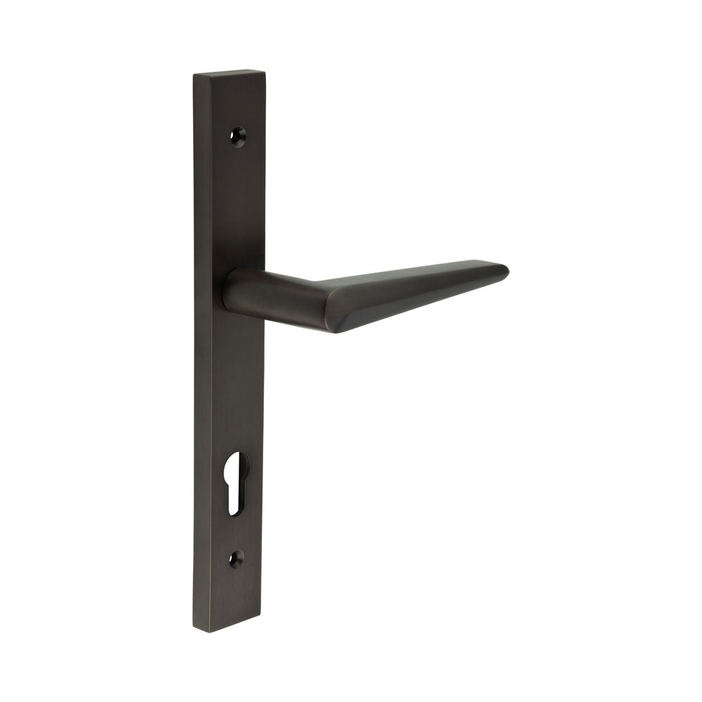 High quality image of CRES - CR-107 Dark Bronze Multi Point Backplate Door Handle Sku. CR-107G4DB
