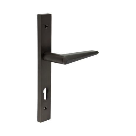 High quality image of CRES - CR-107 Dark Bronze Multi Point Backplate Door Handle Sku. CR-107G4DB