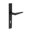 High quality image of CRES - CR-107 Black Multi Point Backplate Door Handle Sku. CR-107G4MB